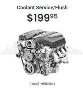 coolant service special